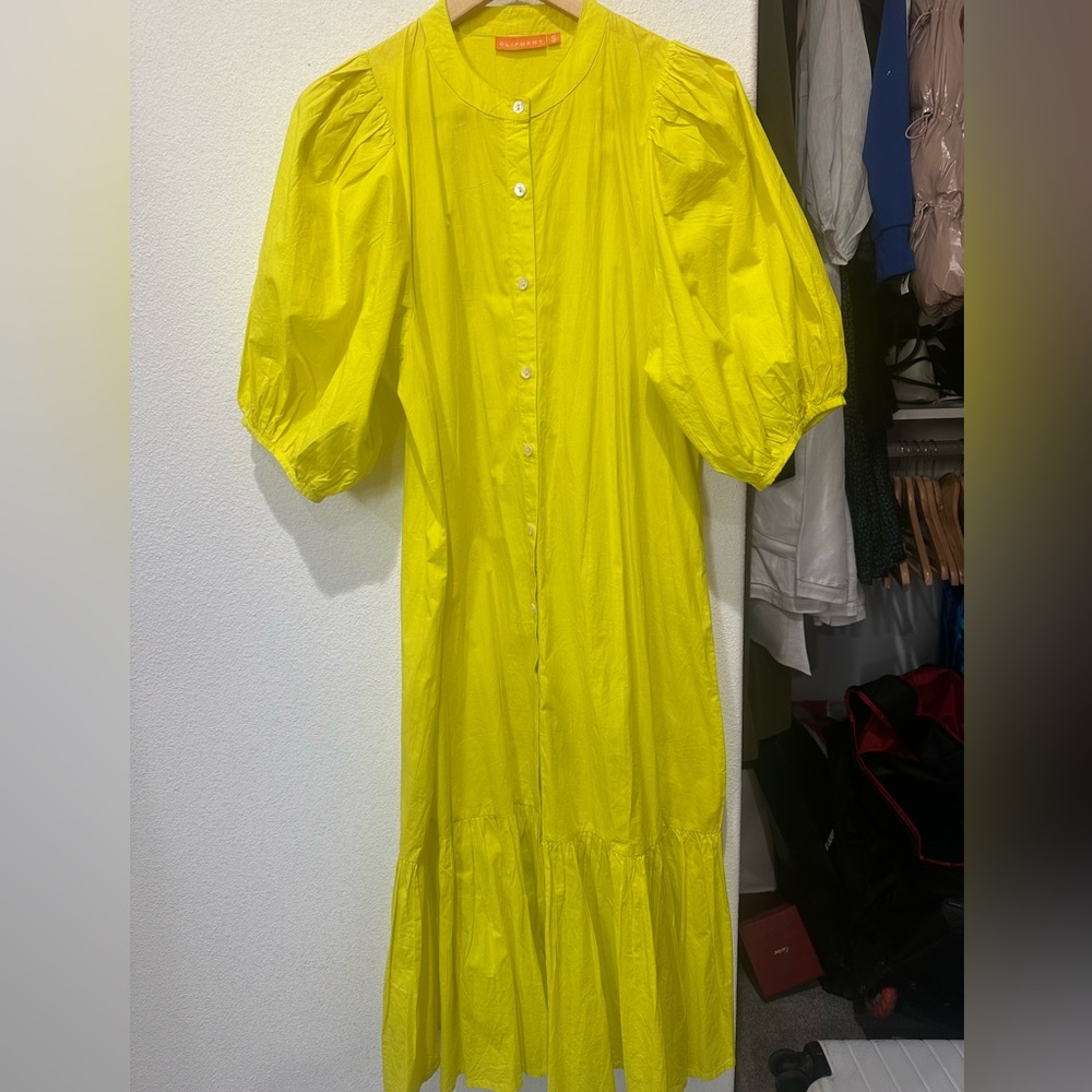 Oliphant Bright Yellow Long Sleeve Dress